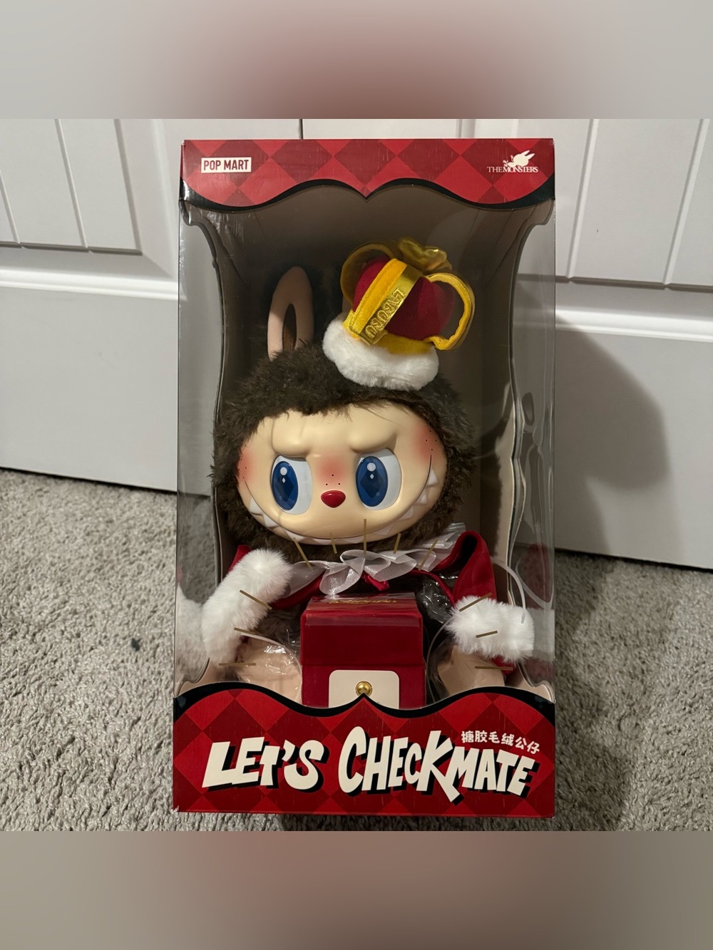 Pop MART Labubu the Monsters Let's Checkmate King Series Vinyl Plush Doll